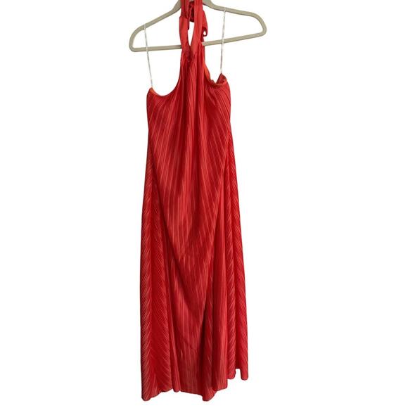 NWT FRNCH Women's Orange Manelle Fluid Cut Crew Neck A-line Dress Size Small - Picture 4 of 12